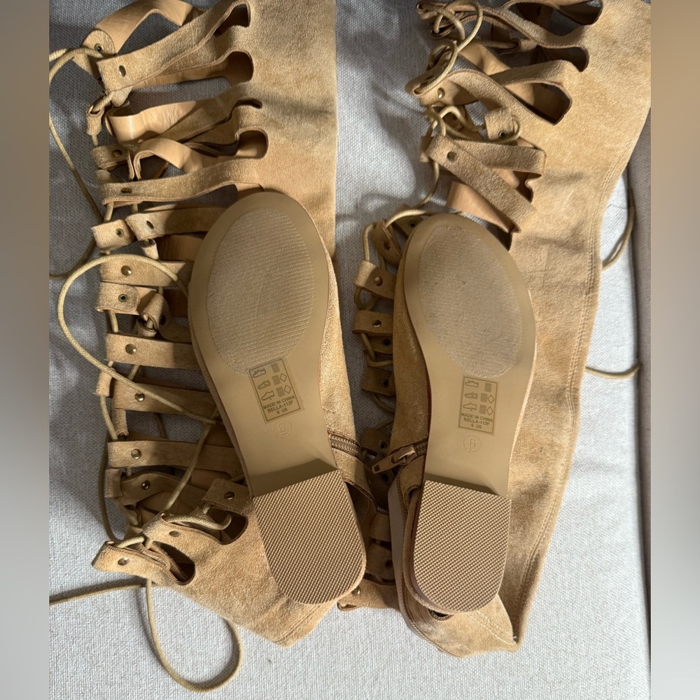 Fashion Nova Ready Set Go Gladiator Sandals – Beige | Size 6 - Picture 5 of 5